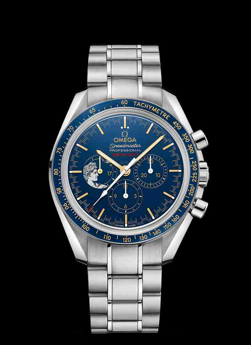 Limited Edition Replica OMEGA Speedmaster Moonwatch Anniversary Apollo XVII Blue Dial 42mm Watch Review