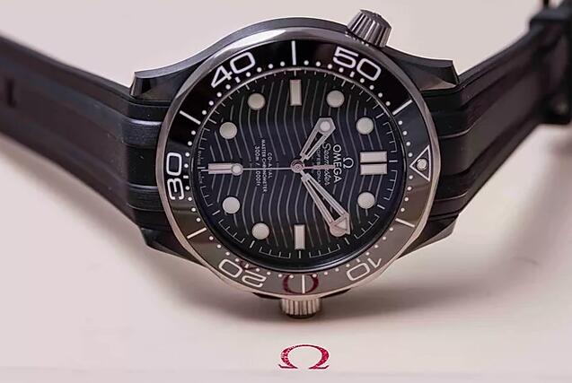 The Omega Seamaster Professional Diver 300M Black Ceramic Titanium Replica Watch Description 3